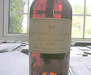 Wine bottle in window